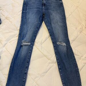 Old Navy Blue Skinny Jeans Distressed